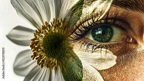 Eye Beauty and Nature Together A Fusion of Elements