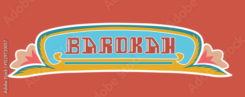 Vintage traditional Indonesian vernacular style type display, display font poster, street typography art.