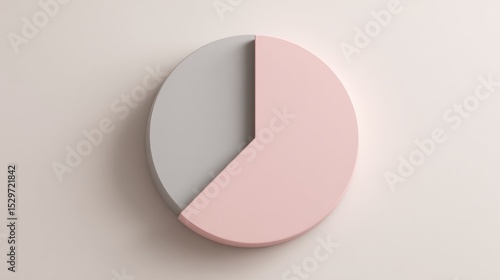 Free Download Minimalist pink and gray pie chart showing gender wage gap for Equal Pay Day - GFXLoad