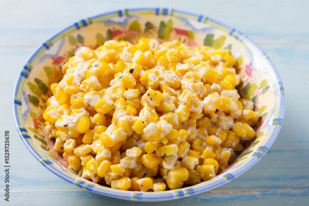Honey butter skillet corn in bowl Honey butter skillet corn in bowl