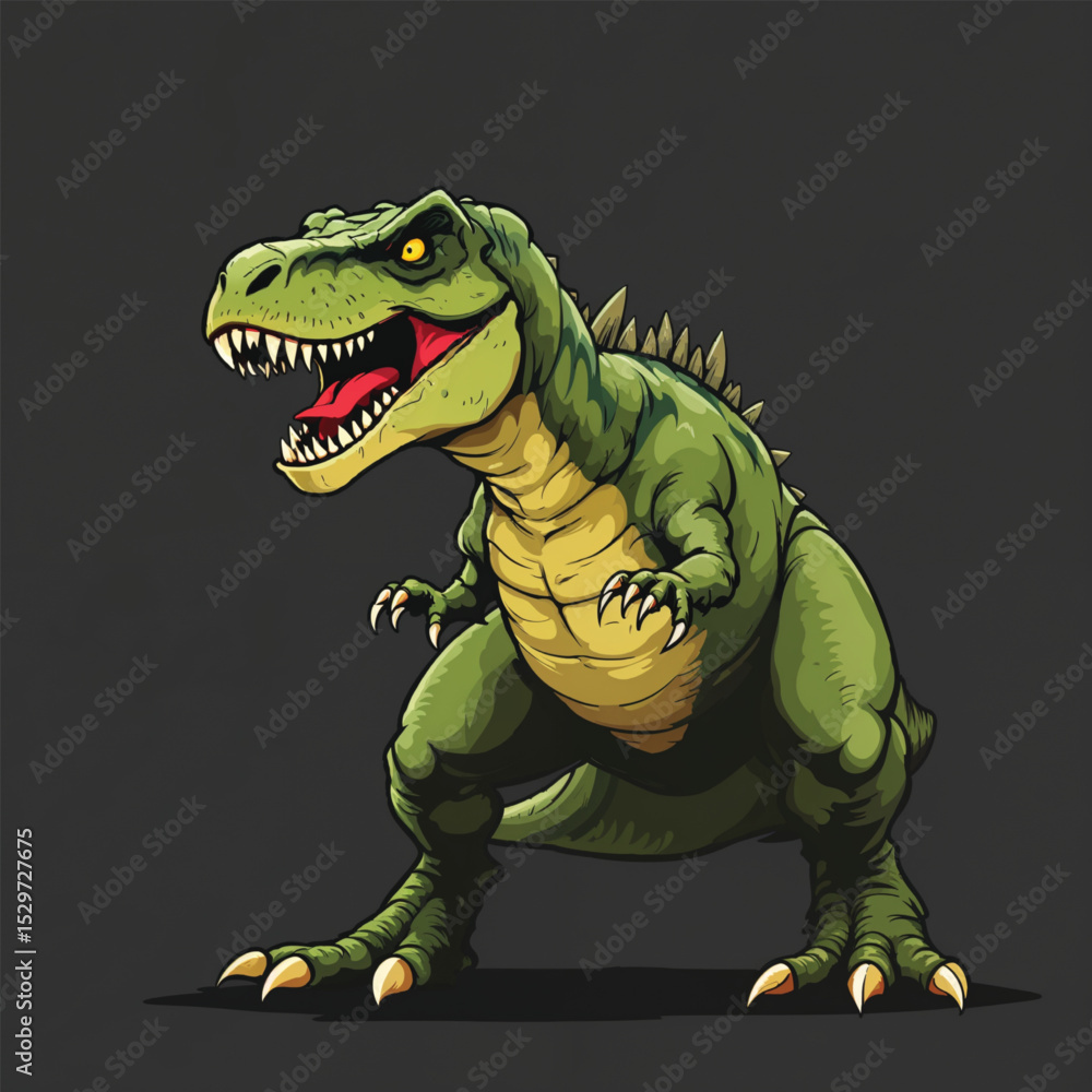 Fototapeta premium Tyrannosaurus Dinosaur vector illustration isolated