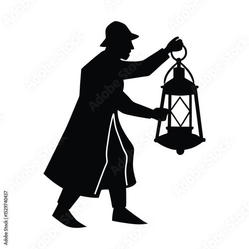  silhouette of person lighting lantern outside 