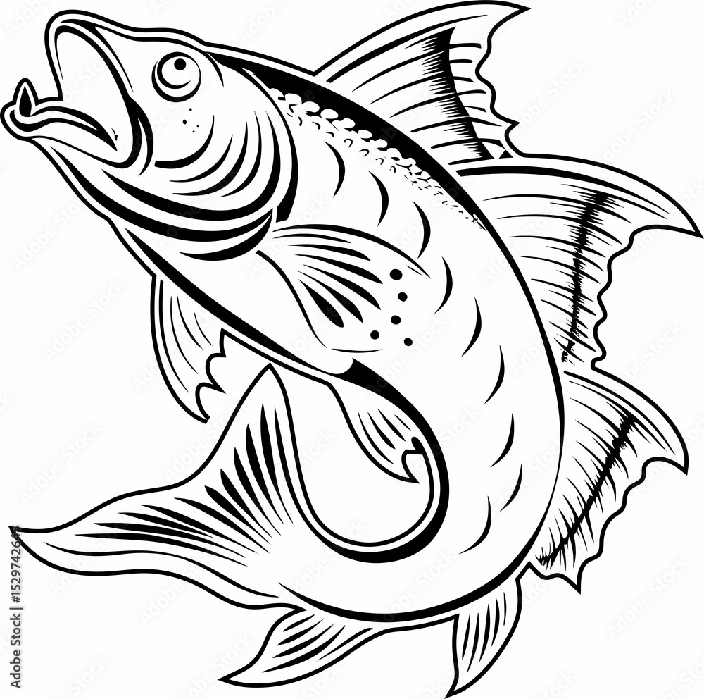 fish logo icon silhouette vector art fish logo icon silhouette vector art