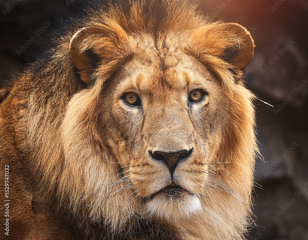 Naklejka premium lion in the zoo