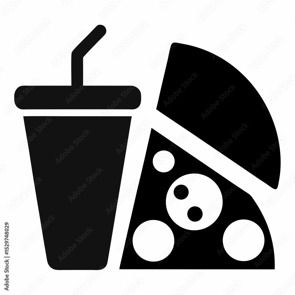 Obraz premium fast food icon set 