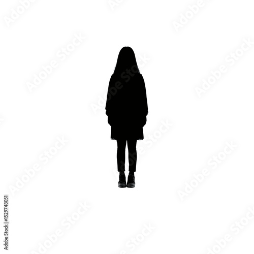 Mysterious Silhouette of a Person Standing