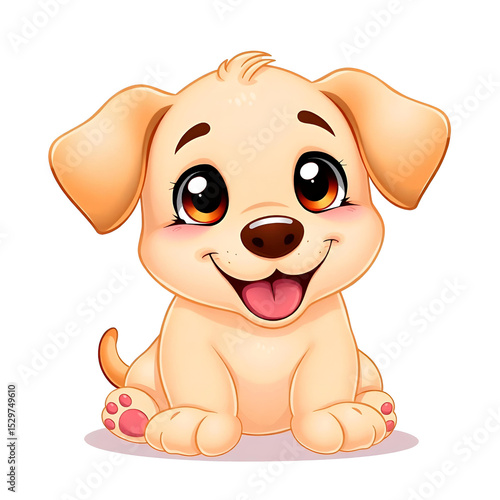 A Cute Happy Pet Dog