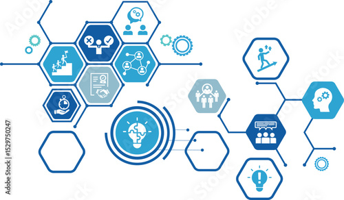 Soft skills icon set. Containing communication, empathy, assertiveness, personality, problem-solving, creativity, punctuality and work ethics icons. Solid icons vector collection. EPS 10