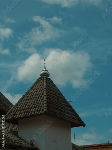 mosque roof with blue sky