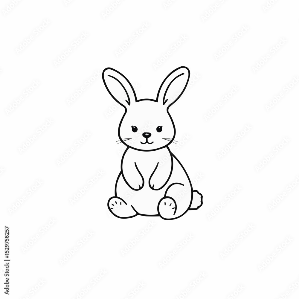 A cute little bunny sits. A cute little bunny sits.