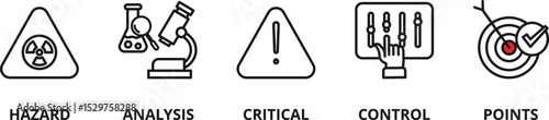 Hazard Analysis and Critical Control Points vector icon illustration concept