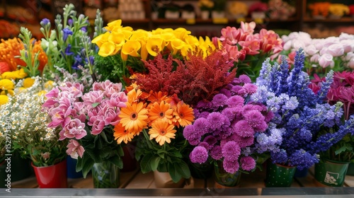 Wallpaper Mural A beautiful assortment of vibrant flowers showcasing natural beauty, ideal for floral arrangements, decoration, and expressing emotions through colors. Torontodigital.ca