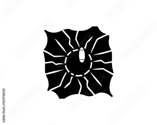 creative details Outline silhouette Cracked Wall Bullet Broken Hole icon vector