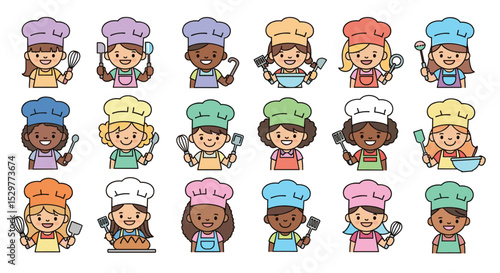 Celebrating Diversity Culinary Talents A Group of Child Chefs from Around the World