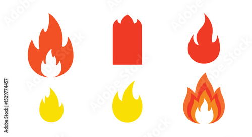 A Collection of Various Flame Images Illustrating Different Colors Textures and Styles