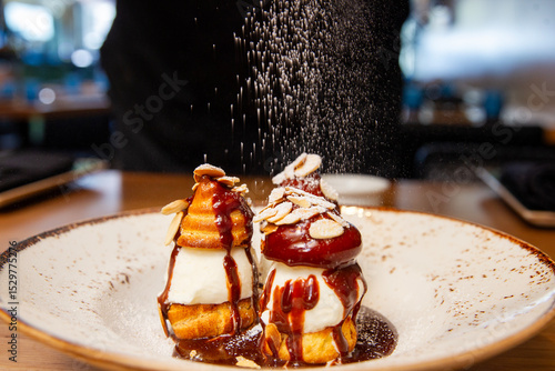 ice cream with chocolate