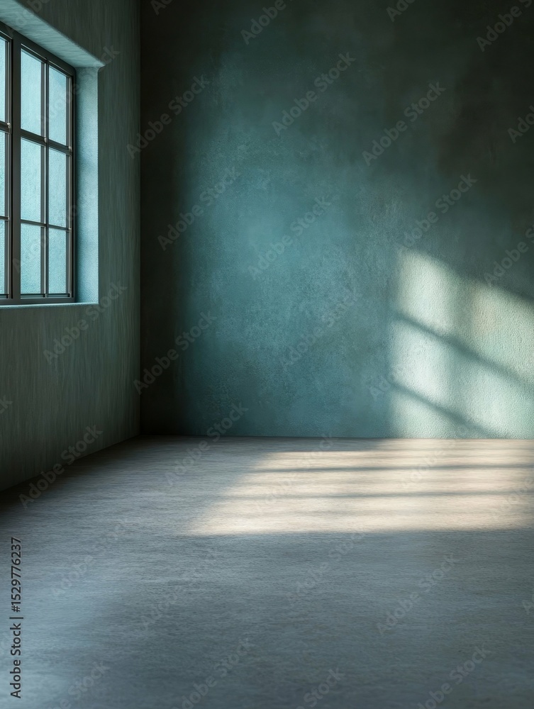 Empty Industrial Room with Sunlight Empty Industrial Room with Sunlight