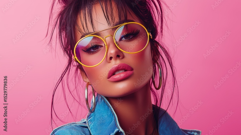 Trendy woman in stylish shades Trendy woman in stylish shades