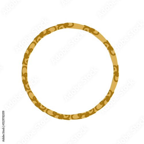 Golden, Ornate Bracelet A Hand-Drawn, Retro Cartoon Accessory