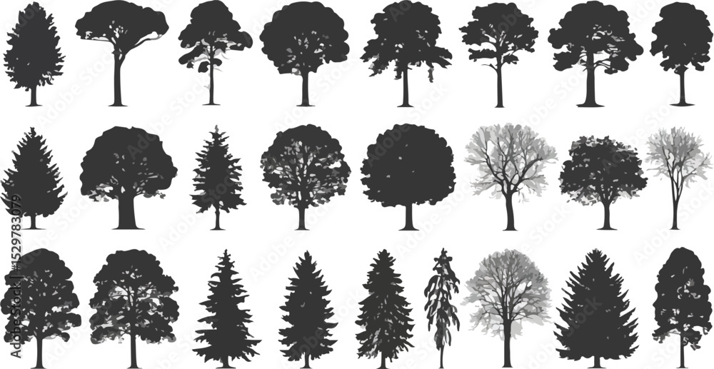 Fototapeta premium Stylized Tree Vector Illustration for Nature and Design Projects