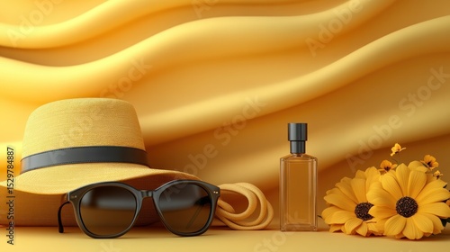 Sunny yellow fashion accessories