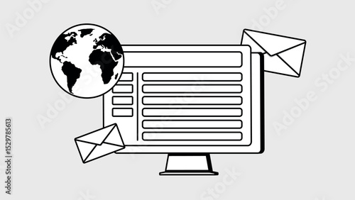 Black and White Email Marketing Communication