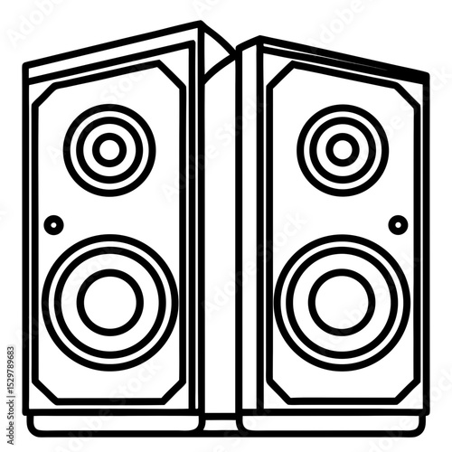Minimal Speaker Vector on White Background