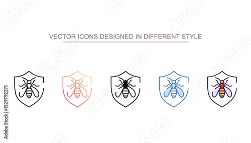 Pest Shield icon design with white background stock illustration