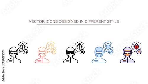 Protective Gear icon design with white background stock illustration