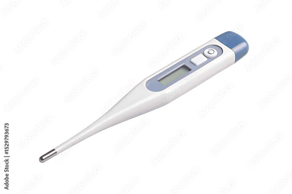Digital thermometer medical device isolated on a white background png ai generated Digital thermometer medical device isolated on a white background png ai generated