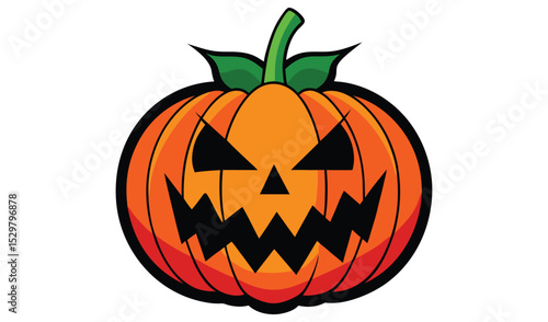 Scary halloween jack o lantern pumpkin cartoon