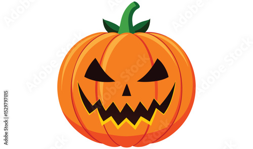 Scary halloween jack o lantern pumpkin illustration