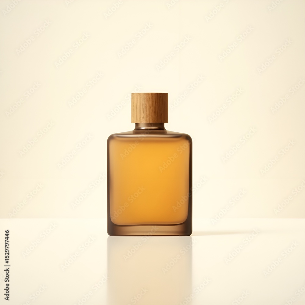 Elegant Amber Liquid in a Glass Bottle Elegant Amber Liquid in a Glass Bottle
