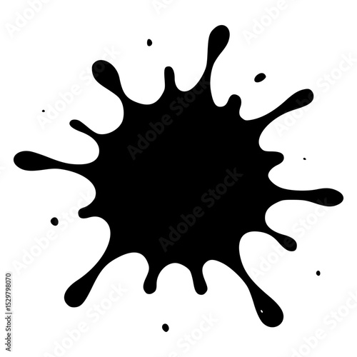 Black ink spalsh