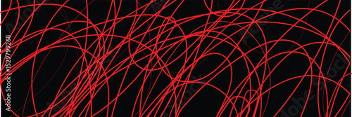  Chaos pattern. Abstract texture. Random chaotic lines. Intricate wallpaper. Hand drawn dinamic scrawls. Black and white illustration. Background with lines and waves. Universal texture. Art cre