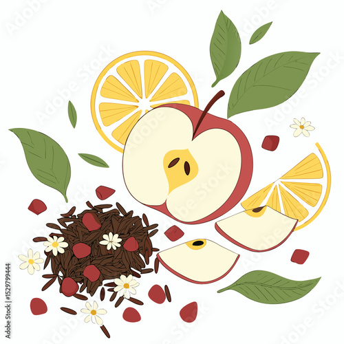 Apple lemon tea blend herbal infusion ingredients