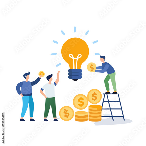 Innovative teamwork generating financial growth and success