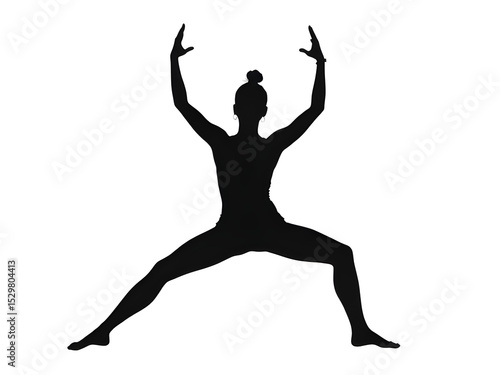 silhouette of a yoga pose