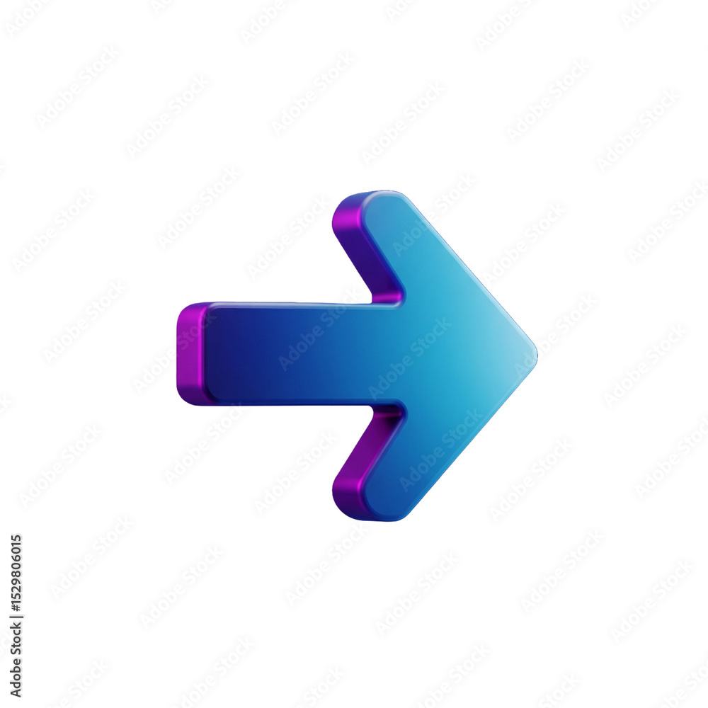 3D Blue Arrow Icon – Directional and Navigation Symbol 3D Blue Arrow Icon – Directional and Navigation Symbol