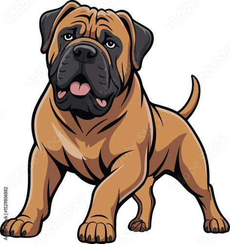 Bullmastiff Dog Vector