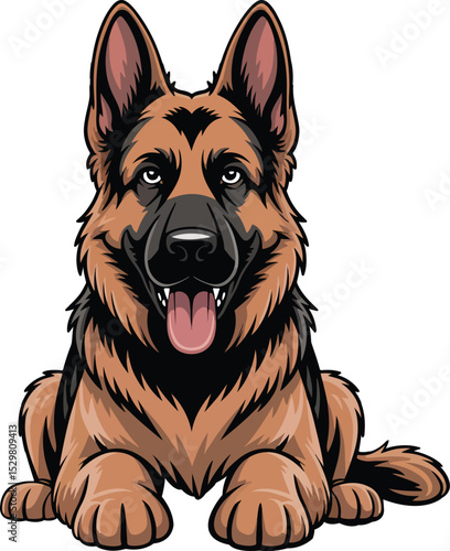  German Shepherd Dog Vector