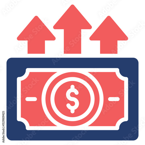 Profit solid color icon