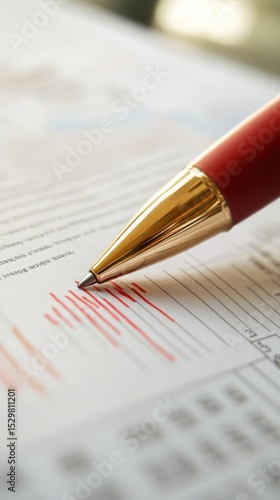 Red pen marking document