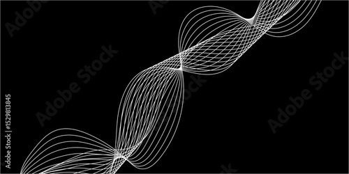 Abstract white background with a glowing abstract waves. Abstract wave element for design. Digital frequency track equalizer, Futuristic background design. Long exposure, Light painting photography.