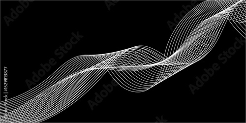 Abstract white background with a glowing abstract waves. Abstract wave element for design. Digital frequency track equalizer, Futuristic background design. Long exposure, Light painting photography.
