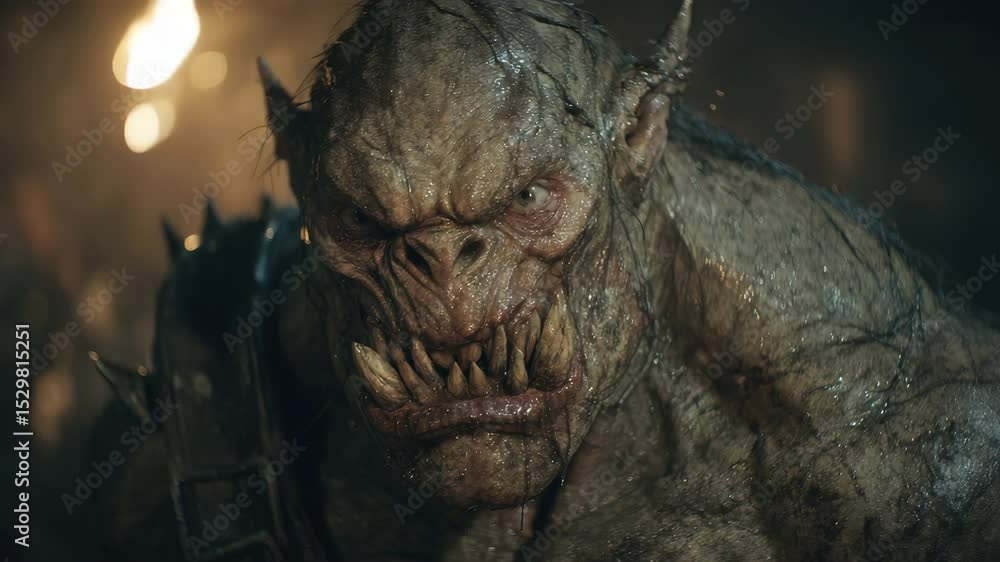 Close-up of a monstrous creature. Close-up of a monstrous creature.