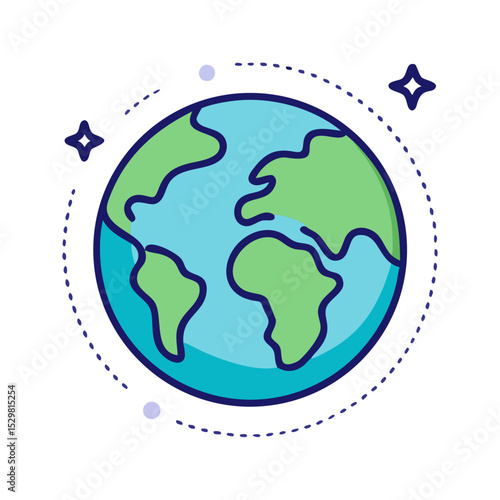 earth globe icon vector