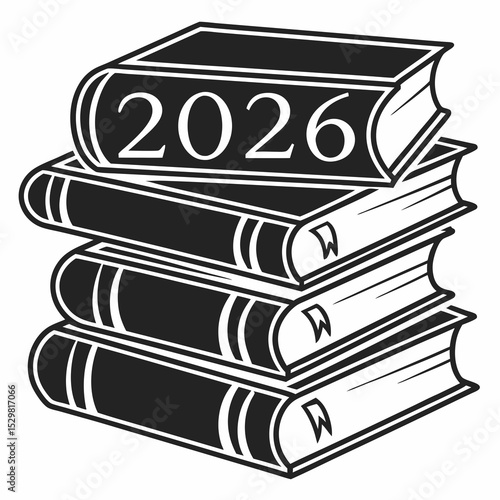 Stack of books 2026 graduation year books education knowledge learning