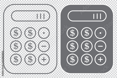 Calculator icon vector. money icon vector. success dollar icon finance  EPS 10