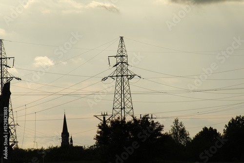 Power Lines at Dusk